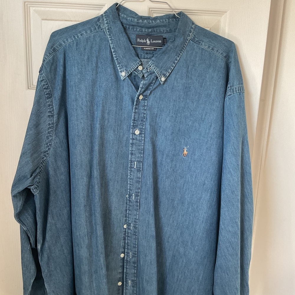 Ralph Lauren Chambray Shirt (used) Men’s size 4XL